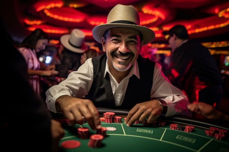 Meja roulette dengan statistik real-time